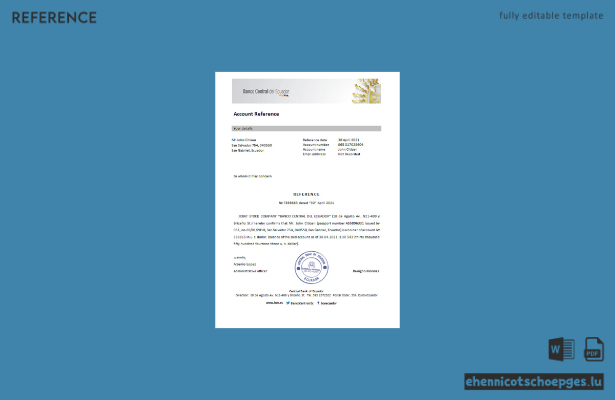 Vorschau eines Referenzbeispiels der Zentralbank von Ecuador